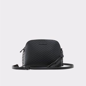 Black Aldo Crossbody Bag with chain strap and zipper closure. Like new.